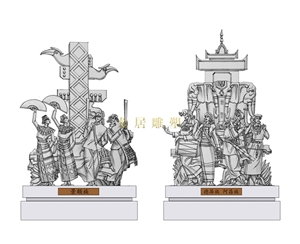 名族風情雕塑設計